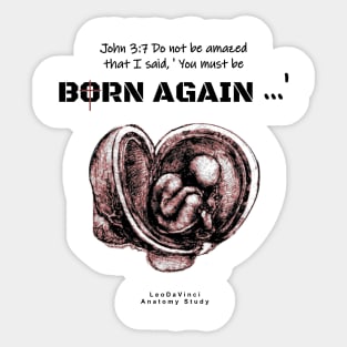 Born Again Sticker